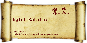 Nyiri Katalin névjegykártya