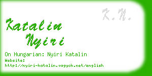 katalin nyiri business card